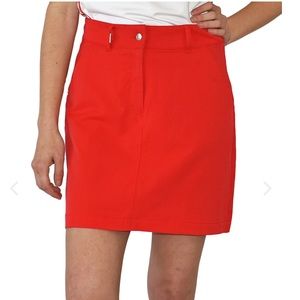 Calvin Klein Womens Fairway Golf Skort - Red